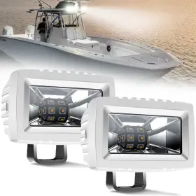 Ek Ennoking B0d1m9wbyl Marine Led Light Bar 3 Inch Flood Beams 20w White Pod Work