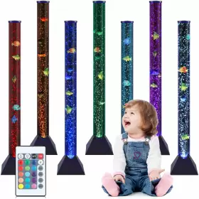 Emilux 613792006015 Moonsay Large Led Fish Lamp Tube - 3.3ft Sensory Bubble With Moving Fish