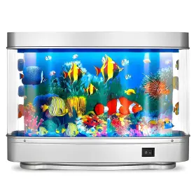 Esixjs 794794956253 Fake Fish Tank For Kids Toy Artificial Aquarium Mini With Moving Fi