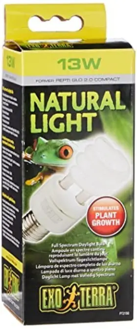 Exo Terra B00101jia6 Repti-glo 2.0 13w Full Spectrum Terrarium Lamp For Reptiles &