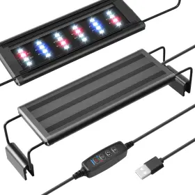 Fedour 658362015479 Usb Mini Aquarium Led Light Full Spectrum With Extendable Bra