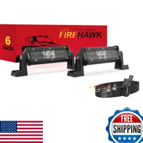 Firehawk B0dp7d3b1l Led Light Bar 6 Inch 35000lm 2pcs 2026 Japanese Chips Spot Flood Combo