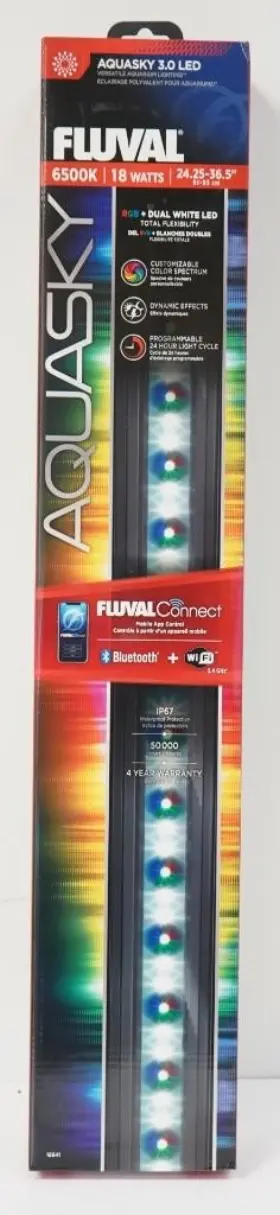 Fluval 015561166416 New- Aquasky 3.0 Led 18-watt 24.25 Inch -36.5 Bluetooth Aquarium Light 16641