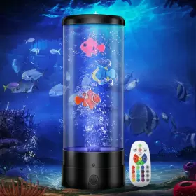 Frandek Lamp-0156 Led Fantasy Fish Lamp Silver Aquarium Decorative With Remote Contr