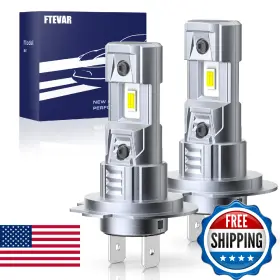 Ftevar B0fjqp953x H7 Bulbs 30000lm Super Bright 6500k Silent Fanless Mini Size Plug And Pla
