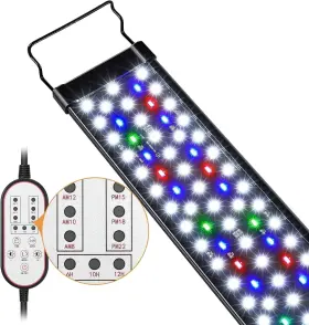 Gamalta 773538713024 Aquarium Light Multiple Modes Timer And 7 Color Brightness For 12 18in Tank