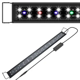 Gamalta Hd-yg-1218 Aquarium Light Full Spectrum With Expandable Bracket White Blu