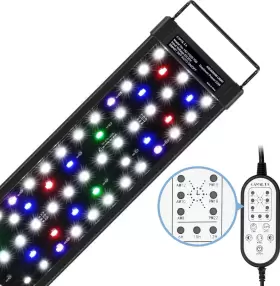 Gamalta Hd-ygw-300 Aquarium Light 14w 24/7 Natural Mode 9 Modes Water Grass And 7 Colors &