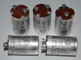 General Fs-12 32w A22563 Fluorescent Lamp Starter With Condenser 5-pk New General Fs-12 32w A22563 Fluorescent Lamp Starter With Condenser 5-pk New