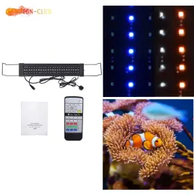 Genrics Icc1291254 72 Aquarium Led Light Full Spectrum Adjustable Fish Tank Lights With Timer Dimmer