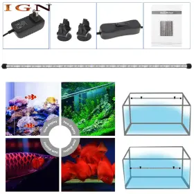 Genrics Ign1324056 Submersible Lamp Underwater Aquarium Led Light Fish Tank White And Blue