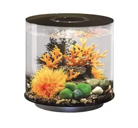 Geoglobal 72064 Tube 15 Acrylic 4-gallon Aquarium 4 Gallon Black With Mcr Lighting Series 7