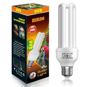 Glowup 056776454009 2.4% Uvb Bulb For Birds 20w Compact Fluorescent Light Uva Li