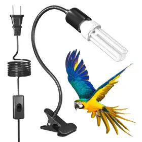 Glowup 056776454016 Bird Cage Lighting Combo Kit Clip Lamp With Uvb 2.4 20w Compact Fluorescent