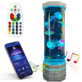 Go2chai 8802j-s Large Size Musical Fish Bubble Lamp Music Jellyfish Aquarium Light 7 Jellyfis