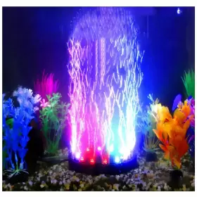 Gouccpu 768564390776 4.92 Inch 12 Leds Fish Tank Light Bubbler Stone Led Aquarium Lights Disk S