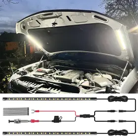 Greceyou 230433 2-in-1 Under Hood Led Light Kit Waterproof 12v Car Bar Underho