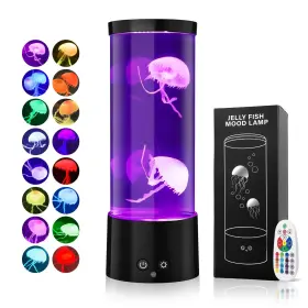 Guardwee 426058359299 Jellyfish Lamp Aquarium With 17 Light Effects - Table Nig