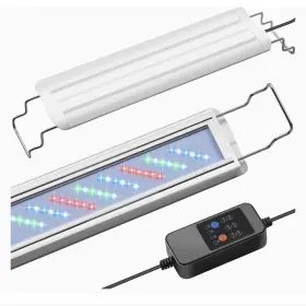 Hitop Ed6s-400dg 10w Led Aquarium Light 16-24in Full Spectrum Fish Tank Timer