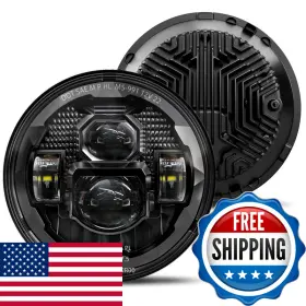 Hwstar B0bjf3lr9n Pair 1000 Bright Anti-glare 7 Inch Led Headlights Round Compatible Jeep