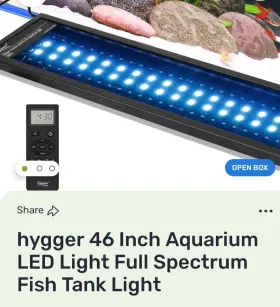 Hygger Hg001 Remote Aquarium Led Light 3600 Lumens For 48-54 Inch Tanks