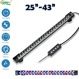 Hygger Hg005-14w Aquarium Led Submersible Light 25-43 Inch Fish Tank Underwater Strip Lamp