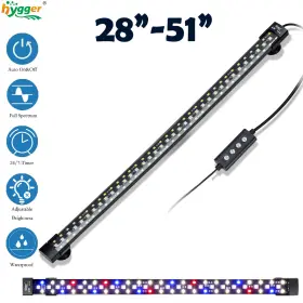 Hygger Hg005-16w Aquarium Led Submersible Light 28-51 Inch Fish Tank Underwater Strip Lamp