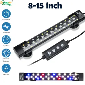 Hygger Hg005-6w Aquarium Led Submersible Light 8-15 Inch Fish Tank Underwater Strip Lamp