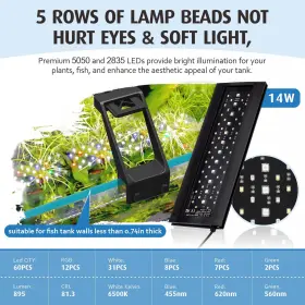 Hygger Hg018 Clip On Aquarium Led Light Multicolor Full Spectrum 11 19 25 31 37 43inch Hygger Hg018 Clip On Aquarium Led Light Multicolor Full Spectrum 11 19 25 31 37 43inch