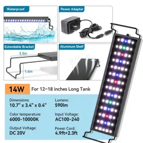 Hygger Hg075 Aquarium Led Light Full Spectrum 24/7 Cycle Mode And Auto On/off Timer