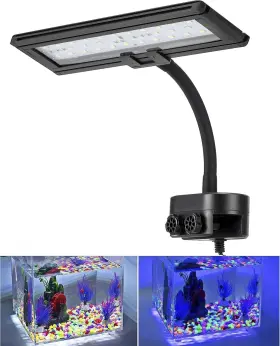 Hygger Hg303 9.7 Inches Clip On Aquarium Led Light Blue White For 5-10 Gallon Tank Hygger Hg303 9.7 Inches Clip On Aquarium Led Light Blue White For 5-10 Gallon Tank