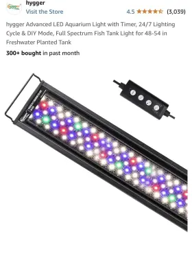 Hygger Hh978 Aquarium Led Light 48 Inch For Freshwater Planted Tank 42 Watt