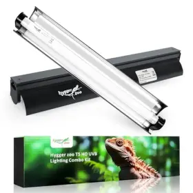 Hygger Zoo B0d9m1b9dq T5 Reptile Light Fixture Combo Kit 8w Uvb Bulb For Bearded Dragon