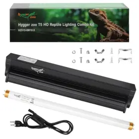 Hygger Zoo B0dq58tbty T5 Uvb Reptile Light Fixture 10.0 Bulb Lighting Combo Kit For