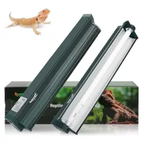 Hygger Zoo B0dxf37qdc T5 Reptile Light Fixture Green Combo Kit 8w Uvb Bulb For Bearded
