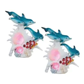 Ice Armor 78gsc90170 2-pc Gift Set 9.25 Inch H Led Lighting Sea Conch With Dolphins And Clow Ice Armor 78gsc90170 2-pc Gift Set 9.25 Inch H Led Lighting Sea Conch With Dolphins And Clow