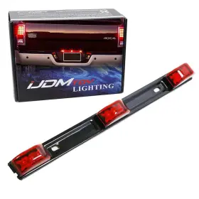 Ijdmtoy B00xbauzu6 Red Lens 3-section-lamp Truck Rear Tailgate Or Trailer Led Id Light Bar