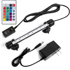 Ikefe 711181952728 7.5 Inch Color Changing Led Fish Tank Aquarium Submersible Light With Remote/c