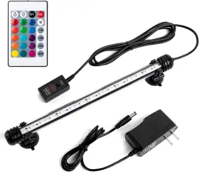 Ikefe 711182006727 11 Inch Rgb Led Aquarium Light Submersible Fish Tank Remote Dimmable