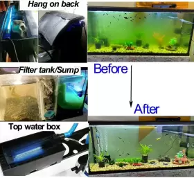 RX-5W JACKSUPERMALL Uvc Aquarium Clean Light Algae Fish Tank #2