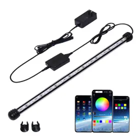Jenklight Qsd-29 Smart Submersible Aquarium Light With App Timer 11.5 Inches Led Fish Tank Li Jenklight Qsd-29 Smart Submersible Aquarium Light With App Timer 11.5 Inches Led Fish Tank Li