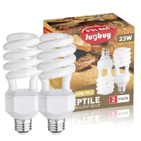 Jugbuy B0cbrgpcpd Uvb 10.0 Reptile Light Bulb 23w Uv Spiral Compact Fluorescent Terrarium