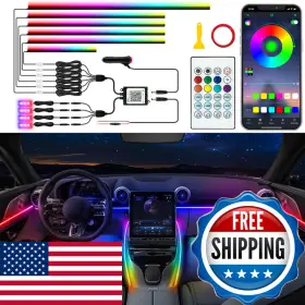 Jushope B0d3y4wxdr Car Led Strip Lights Interior Acrylic For Dynamic