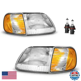 Karsparehub B0ctqbb5gl Headlights Assembly For 1997-2003 F150 / 1997-2002 Ford Expedition