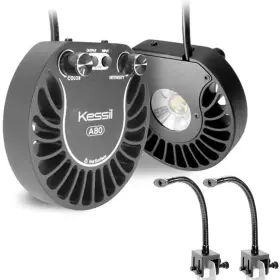 Kessil Kba80tb09 2 A80 Tuna Blue Led Lights And Mini Goosenecks Two Pack Bundle