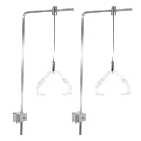 Kisangel 6js21cc35v22okxl8 2pcs Aquarium Light Rack Support Stand Aluminum Alloy Adjustable Height Fish