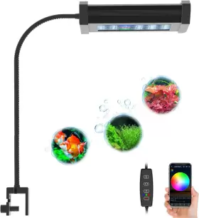 Koto 711181592276 Lominie Planted Aquarium Light 2-channel Timer Dimmer Freshwater Small Fish Tan
