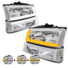 Kuiperauto B0d1r4ccbz Headlight Assembly Compatible 2003-2006 Chevy Avalanche/2003-2007