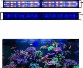 Kzkr 692762594578 Upgraded Aquarium Light Led Full Spectrum 48-60 Inch Hood Lamp For Marine