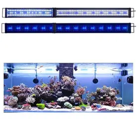 Kzkr A213-us3 Led Aquarium Light 60-72 Inch Adjustable Hood Lamp Blue/white 5-6ft 150-180cm